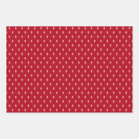 かわいい格言の木と雪の結晶クリスマス ラッピングペーパーシート (正面2)