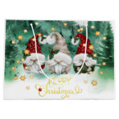 かわいい格言の森スターズメリークリスマス ラージペーパーバッグ (裏面)