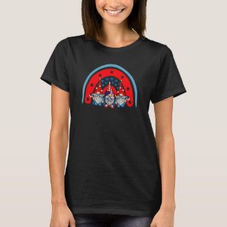 かわいい格言アメリカ合衆国国旗7月Rainbow Pの4日 Tシャツ