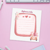 かわいい格言イン車と花パーソナライズされた ノートパッド