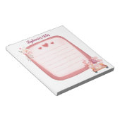 かわいい格言イン車と花パーソナライズされた ノートパッド (アングル)