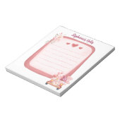 かわいい格言イン車と花パーソナライズされた ノートパッド (回転)