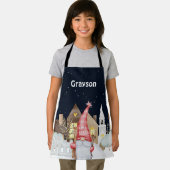 かわいい格言ウィンタースノーホリデー エプロン (インサイチュ)