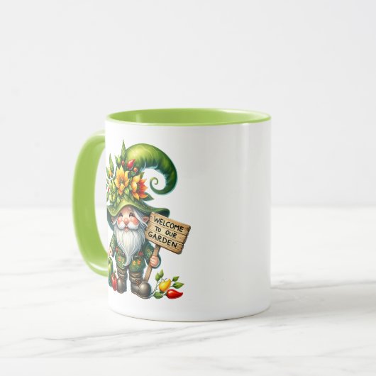 かわいい格言ウェルカムガーデンパーティー追加の名前 マグカップ (正面左)