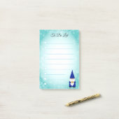 かわいい格言オンターコイズ&白いライン ポストイット (デスク上)