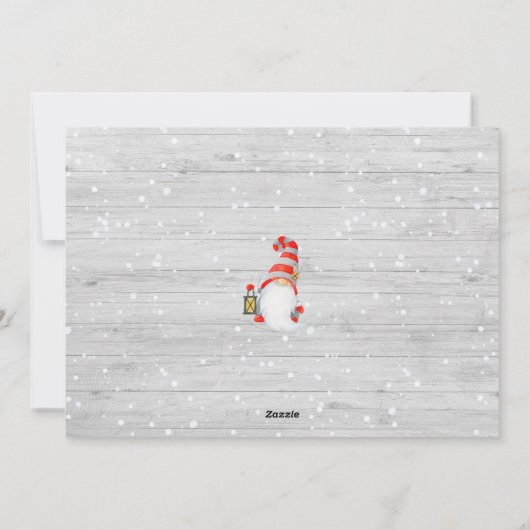 かわいい格言カスタムフォトクリス素朴マス シーズンカード (裏面)