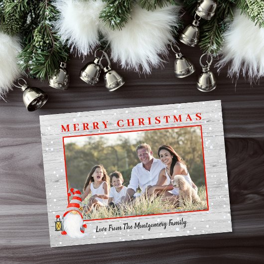 かわいい格言カスタムフォトクリス素朴マス シーズンカード