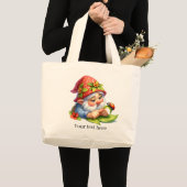 かわいい格言ガーデニング愛好家ラージ ラージトートバッグ (正面(商品))