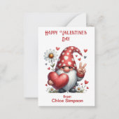 かわいい格言キッズバレンタイン教室パーティー ノートカード (正面)