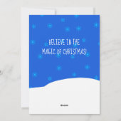 かわいい格言キツネスノーフレークスメリークリスマス シーズンカード (裏面)