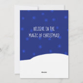 かわいい格言キツネスノーフレークパーソナライズされた シーズンカード (裏面)