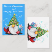 かわいい格言クリスマスと年賀状 ノートカード (正面/裏面)