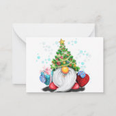 かわいい格言クリスマスと年賀状 ノートカード (裏面)