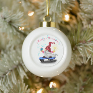 かわいい格言クリスマスオーナメント セラミックボールオーナメント