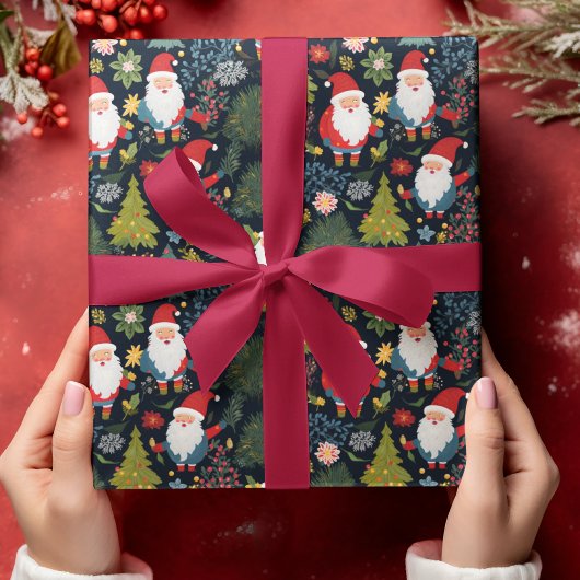 かわいい格言クリスマスツリーホリデイズ ラッピングペーパー