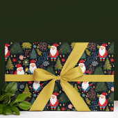 かわいい格言クリスマスツリーホリデイズ ラッピングペーパー