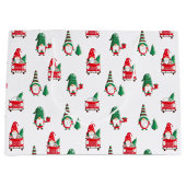 かわいい格言クリスマスツリー上のヴィンテージレッドカー ラージペーパーバッグ (正面)