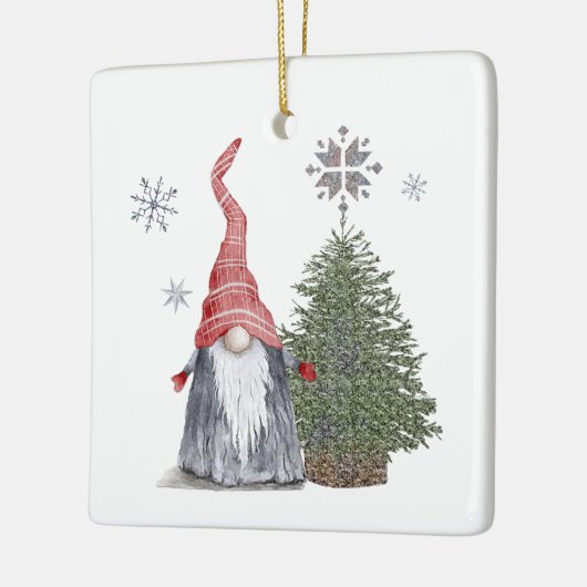 かわいい格言クリスマスツリー名ハッピーホリデイズ セラミックオーナメント (左)