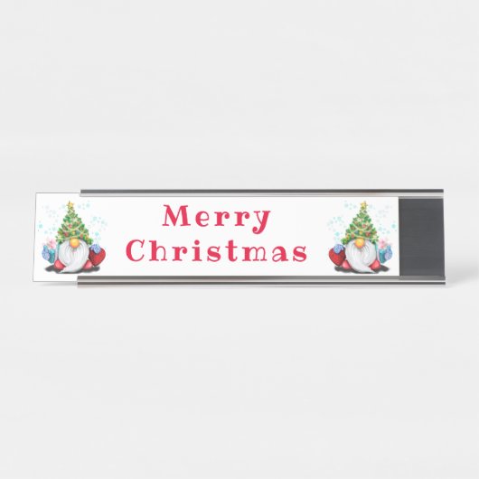 かわいい格言クリスマスデスク名プレート デスクネームプレート (正面)