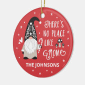 かわいい格言クリスマスファミリーの写真 セラミックオーナメント (左)