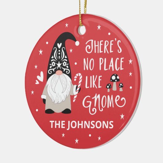 かわいい格言クリスマスファミリーの写真 セラミックオーナメント (左)