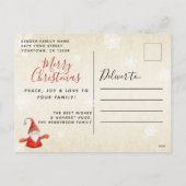 かわいい格言クリスマスホリデーハガキ シーズンポストカード (裏面)