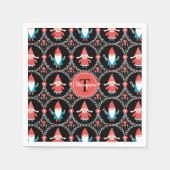 かわいい格言クリスマスホリデー スタンダードカクテルナプキン (正面)