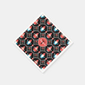 かわいい格言クリスマスホリデー スタンダードカクテルナプキン (角)