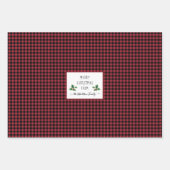 かわいい格言クリスマスライトシャインフォレストツリースター ラッピングペーパーシート (正面2)