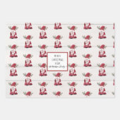 かわいい格言クリスマスライトシャインフォレストツリースター ラッピングペーパーシート (正面)