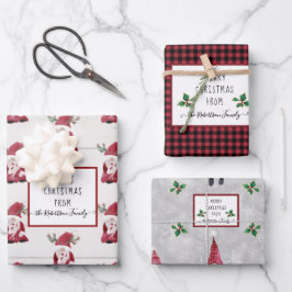 かわいい格言クリスマスライトシャインフォレストツリースター ラッピングペーパーシート