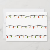 かわいい格言クリスマスライトホリデーパーティー 招待状 (裏面)