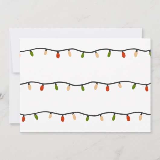 かわいい格言クリスマスライトホリデーパーティー 招待状 (裏面)