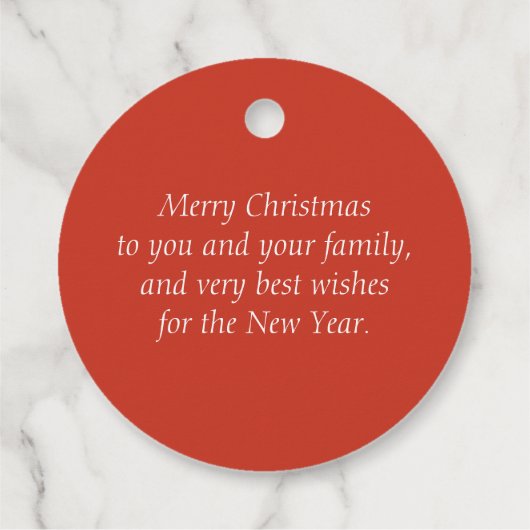 かわいい格言クリスマス恵みカスタムギフト フェイバータグ (裏面)