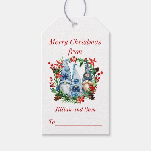 かわいい格言クリスマス ギフトタグ (正面)