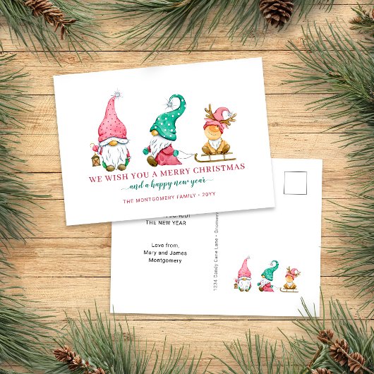 かわいい格言クリスマス シーズンポストカード