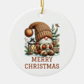 かわいい格言クリスマス セラミックオーナメント (正面)