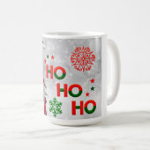 かわいい格言サンタクリスマススノーフレーク コーヒーマグカップ (正面右)