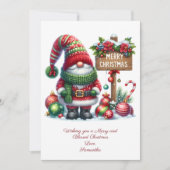 かわいい格言サンタクロースクリスマスホリデーカード シーズンカード (正面)