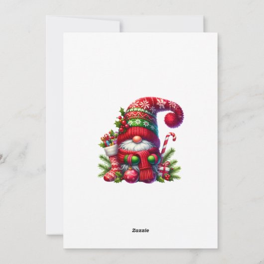 かわいい格言サンタクロースクリスマスホリデーカード シーズンカード (裏面)