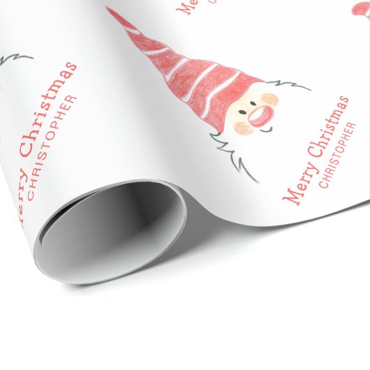 かわいい格言サンタクロース ラッピングペーパー (ロールコーナー)