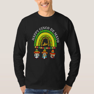 かわいい格言シンコデマヨレインボーメキシカンフィエスタマ Tシャツ