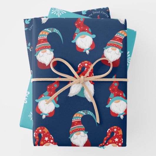 かわいい格言スノーフレークフローラリースブルー追加の名前 ラッピングペーパーシート (インサイチュ)