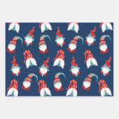 かわいい格言スノーフレークフローラリースブルー追加の名前 ラッピングペーパーシート (正面)