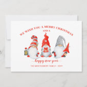 かわいい格言トリオカスタムクリスマス シーズンカード (正面)