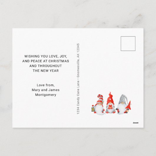 かわいい格言トリオクリスマス シーズンポストカード (裏面)