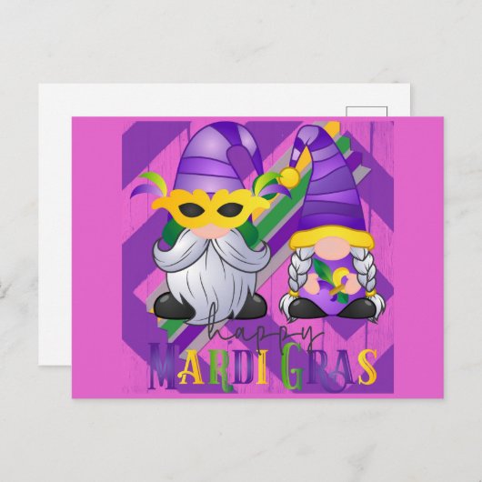 かわいい格言ハッピーマルディグラ ポストカード (正面/裏面)