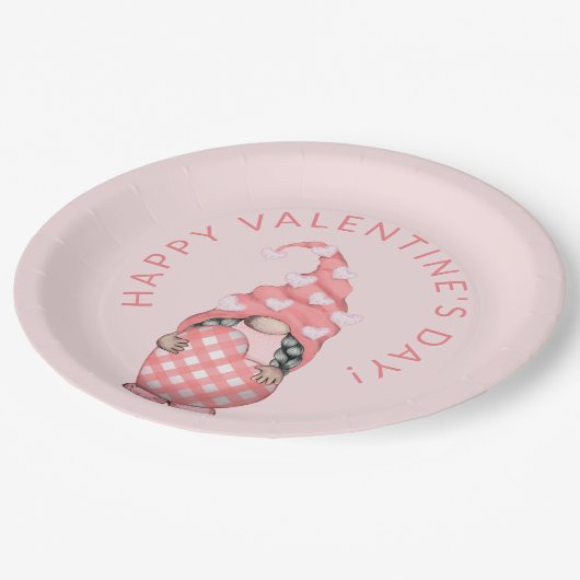 かわいい格言ハッピーヴァレンティーンズデイパーティー ペーパープレート (アングル)