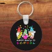 かわいい格言ハッピー新学期先生学生 キーホルダー (正面)