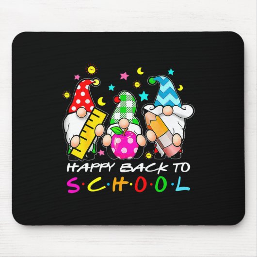 かわいい格言ハッピー新学期先生学生 マウスパッド (正面)